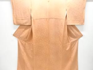 花唐草模様織り出し一つ紋色無地着物